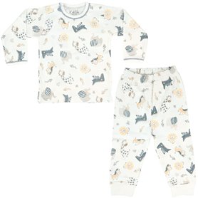 Pijama Bebe Niño - Algodon Pima - Cebra Jirafa