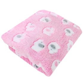Colcha Bebe Felpa - Elefantes - Rosado