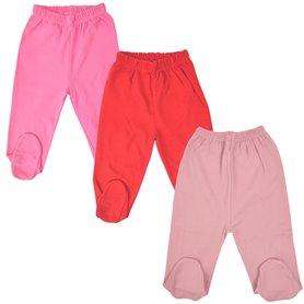 Pack 3 pantalones con pies 100% algodón pima - 07