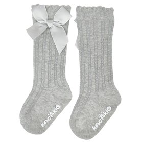 Calcetines largos - Lazo - Gris