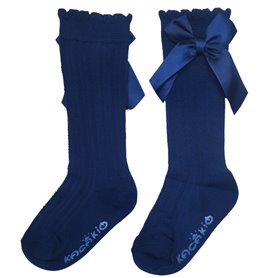 Medias largas - Lazo - Azul oscuro