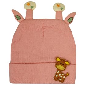 Gorro Bebé - Jirafita - Rosa