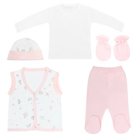 Conjunto ajuar de Bebé 6 Piezas - Algodón - 02