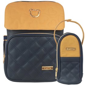 Mochila Pañalera Oso - Azul