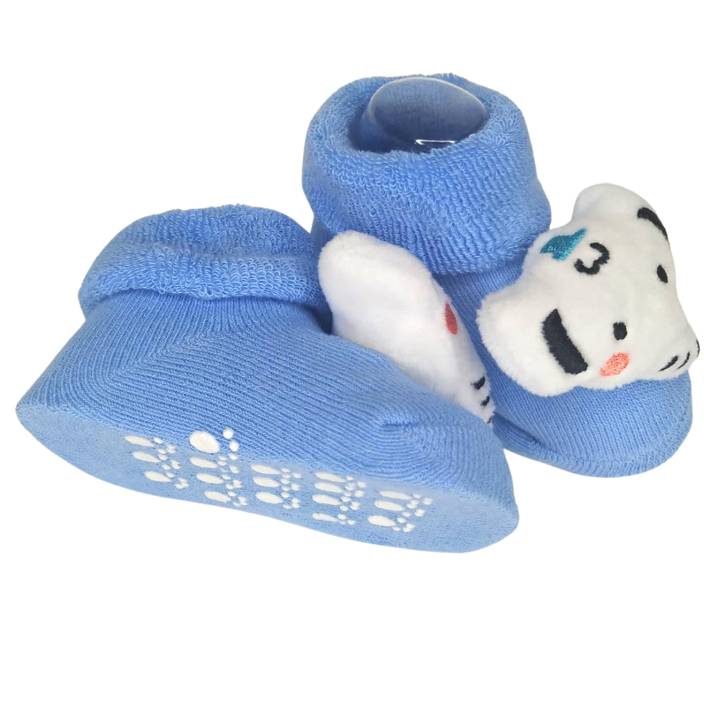 Medias Sonajeras - Cebra - Azul acero