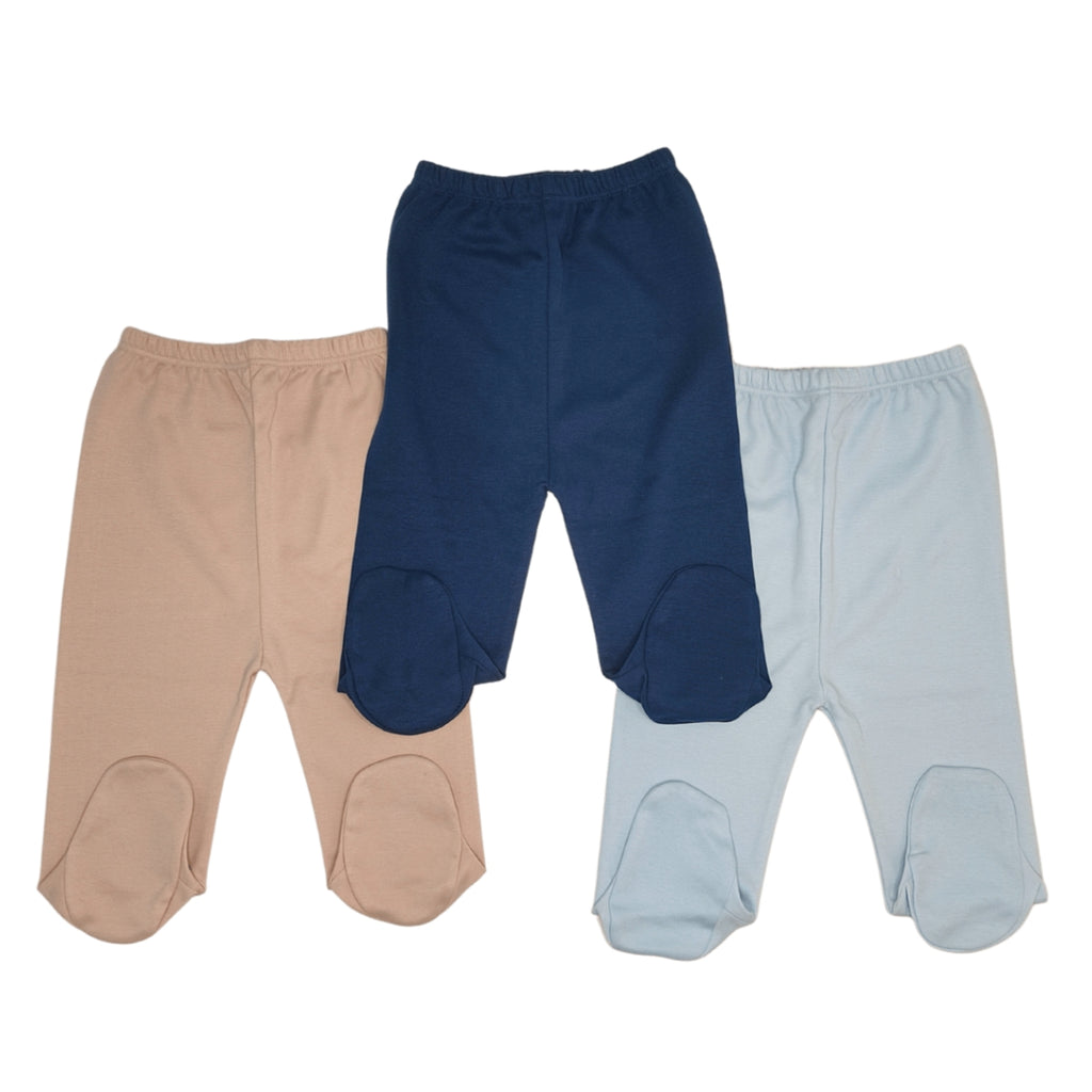 Pack 3 pantalones con pies 100% algodón pima Niño 02