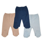 Pack 3 pantalones con pies 100% algodón pima Niño 02