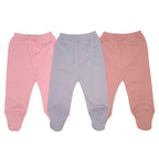 Pack 3 pantalones con pies 100% algodón pima Niña 03