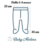 Pack 3 pantalones con pies 100% algodón pima Niña 03