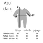 Enterizo acolchado Conejo Azul Claro