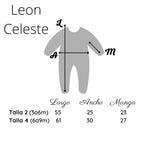 Enterizo acolchado Leon Celeste