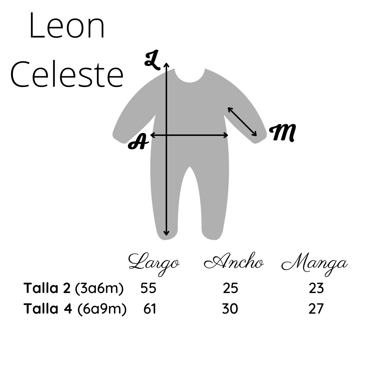 Enterizo acolchado Leon Celeste