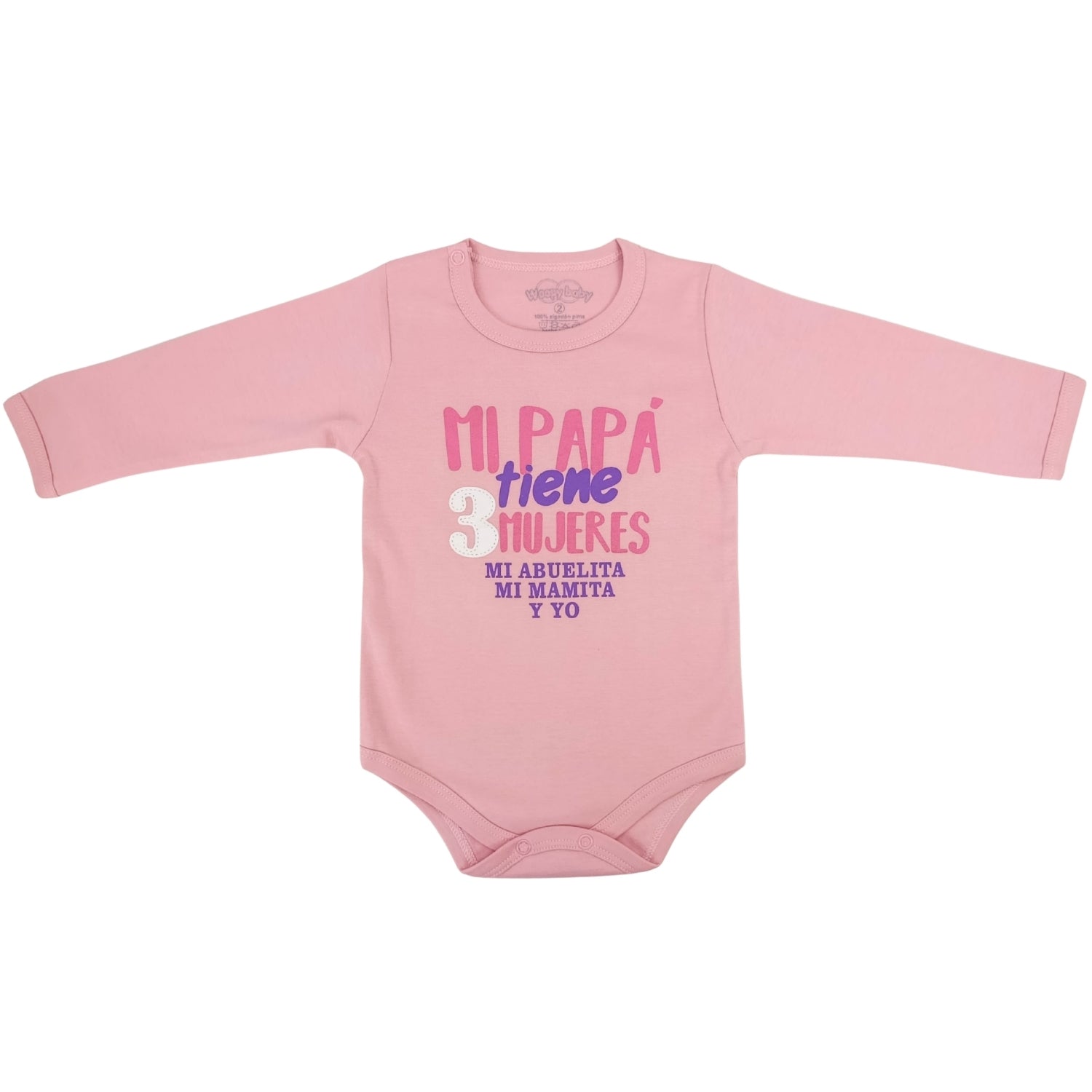 Body Bebé Manga Larga - Mi papa tiene 3 mujeres - N113