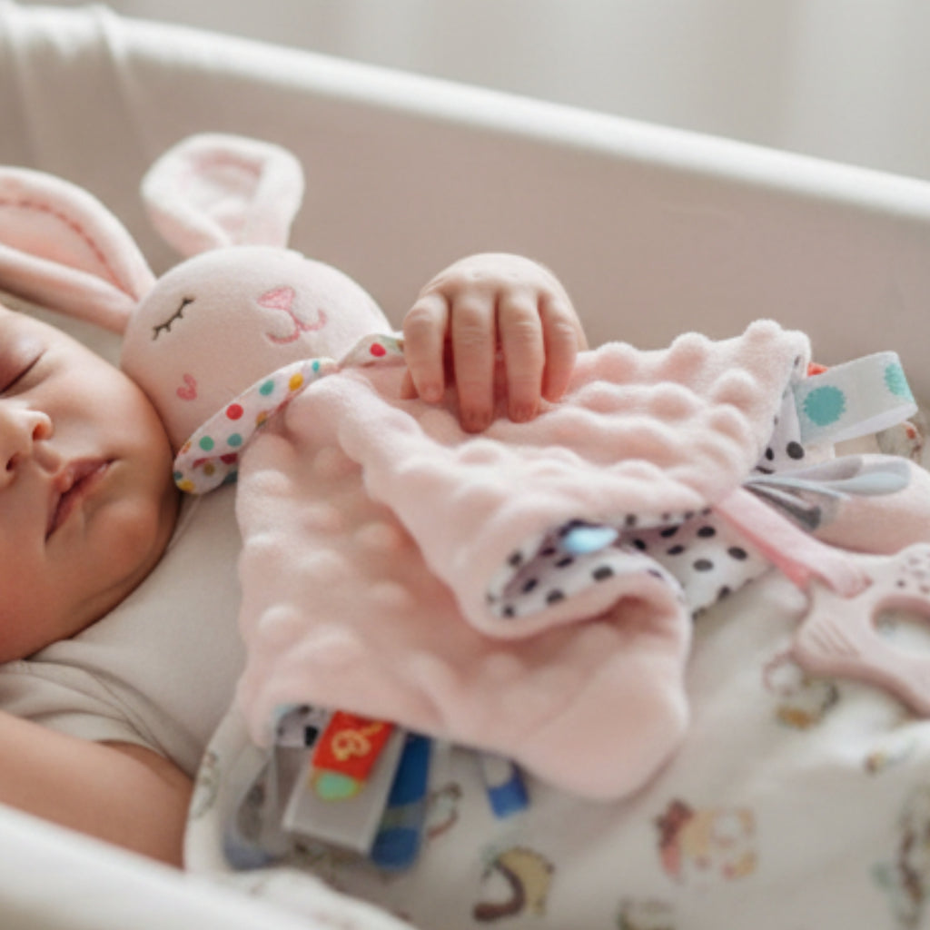 Mantita de Apego Dulce Conejito - Rosado