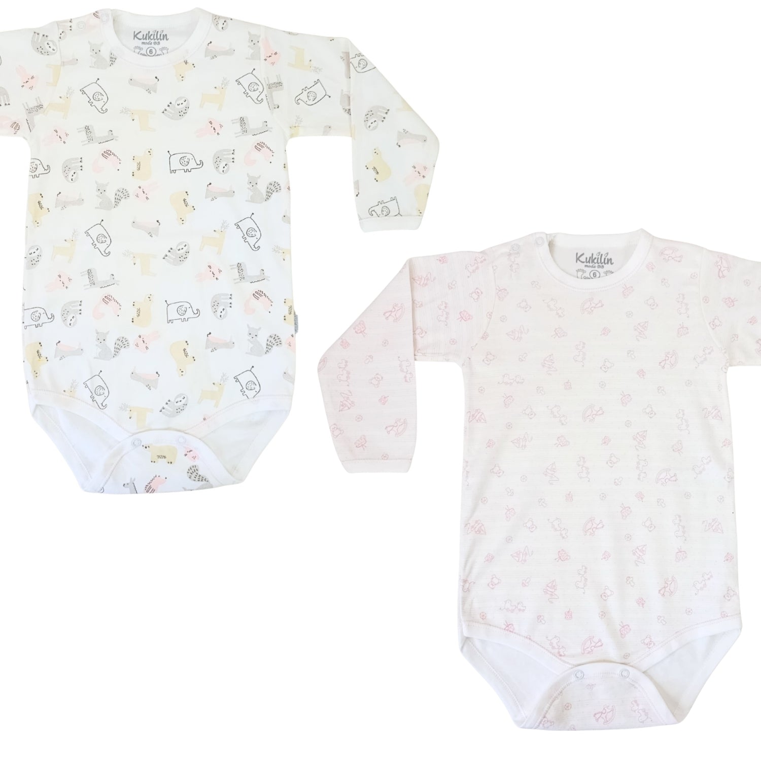 Pack de 2 Bodys de Bebé Manga Larga - P11