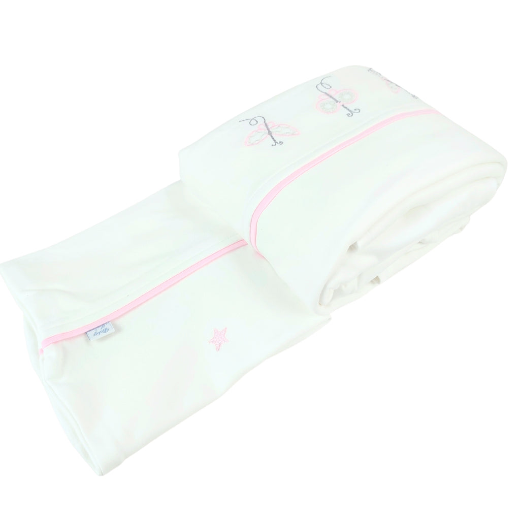 Juego de Sabanas 130 x 70 cm Niña - Mariposas - BRB