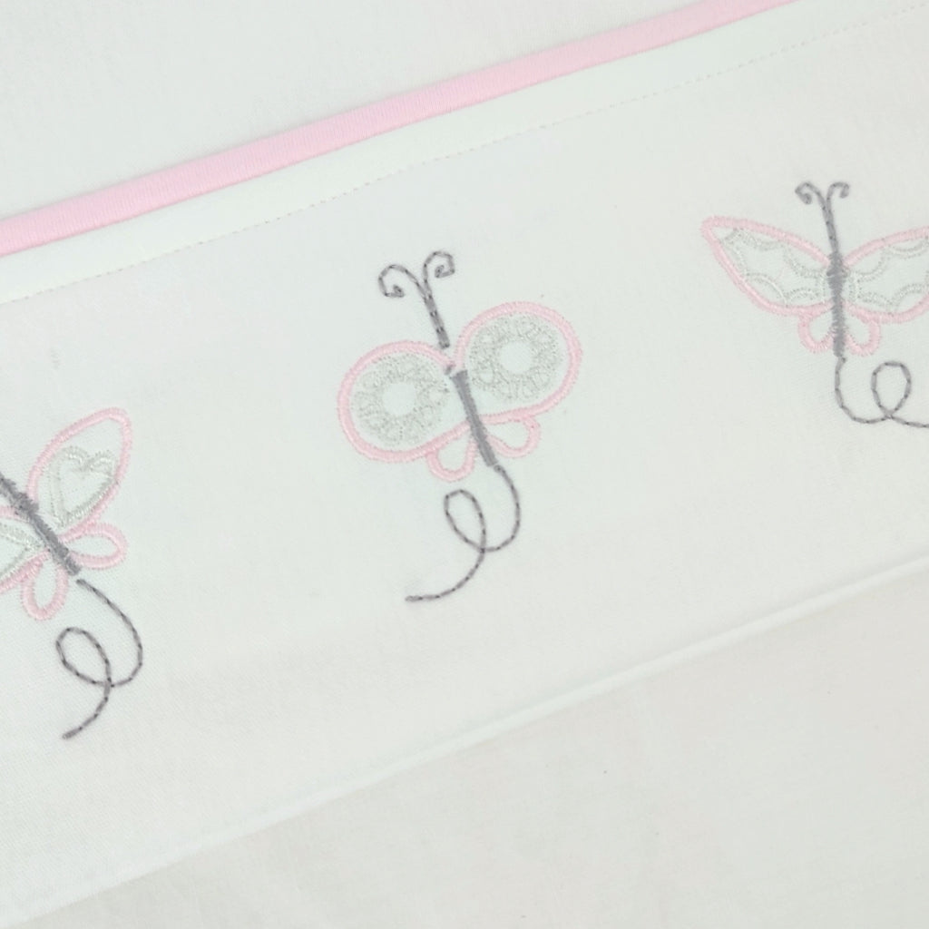 Juego de Sabanas 130 x 70 cm Niña - Mariposas - BRB