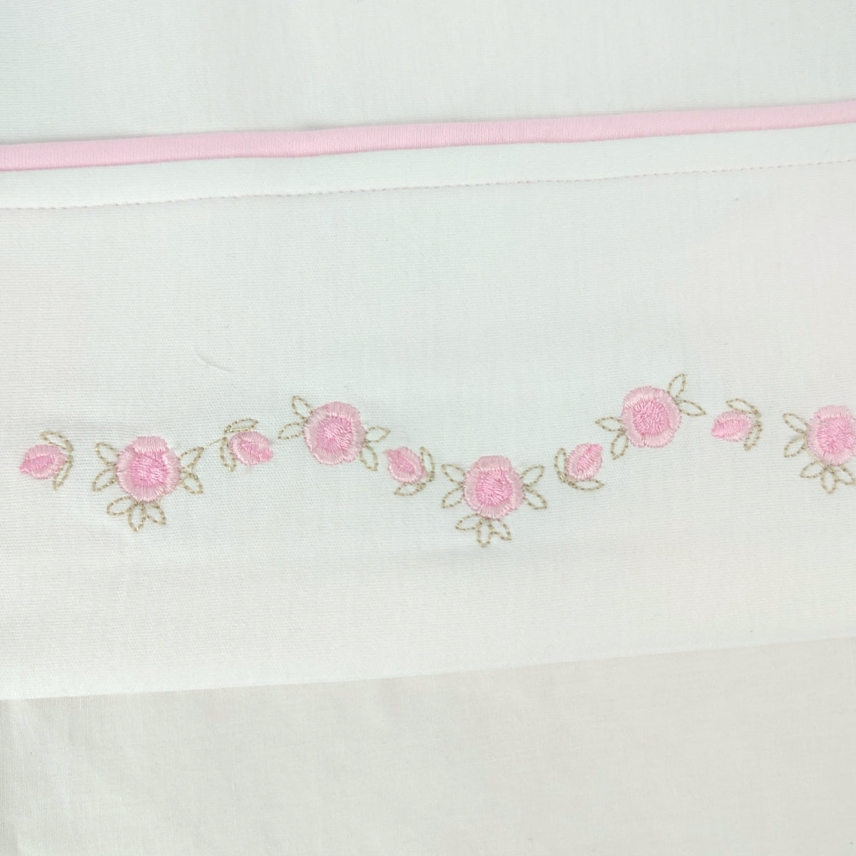 Juego de Sabanas 130 x 70 cm Niña - Rosado Flores - BRB