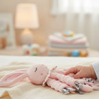 Mantita de Apego Dulce Conejito - Rosado