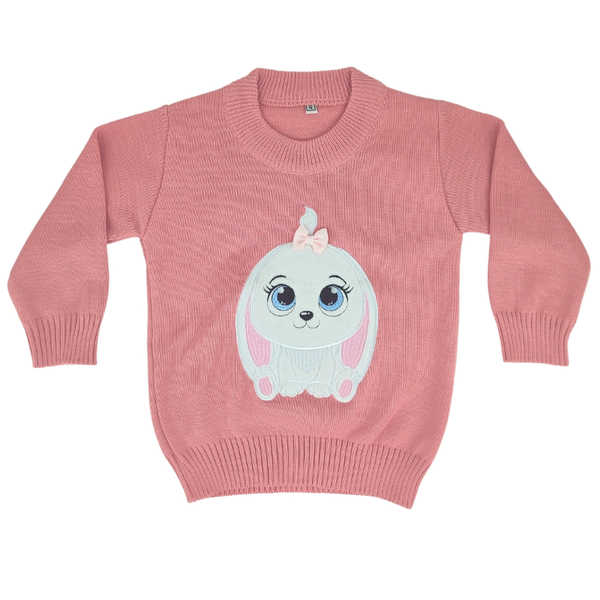 Chompa Hilo Algodon - Conejita - Palo Rosa