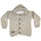 Chompa Hilo con capuche forrado en carnero - Beige - ROM