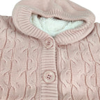 Chompa Hilo con capuche forrado en carnero - Nude - TR