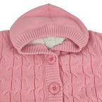 Chompa Hilo con capuche forrado en carnero - Quarzo Rosa - TR