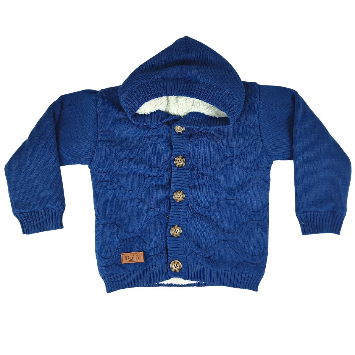 Chompa Hilo con capuche forrado en carnero - Acero - ROM