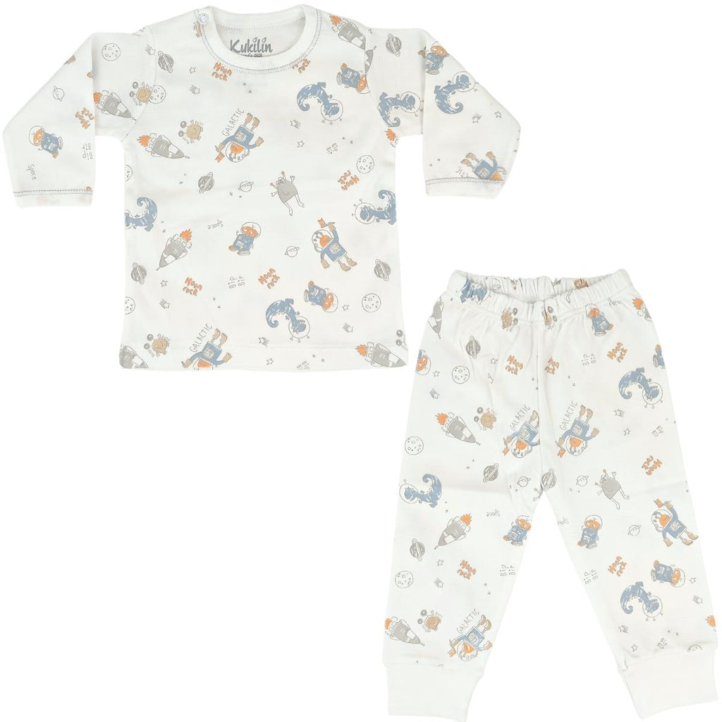 Pijama Bebe Niño - Algodon - Dino Robot