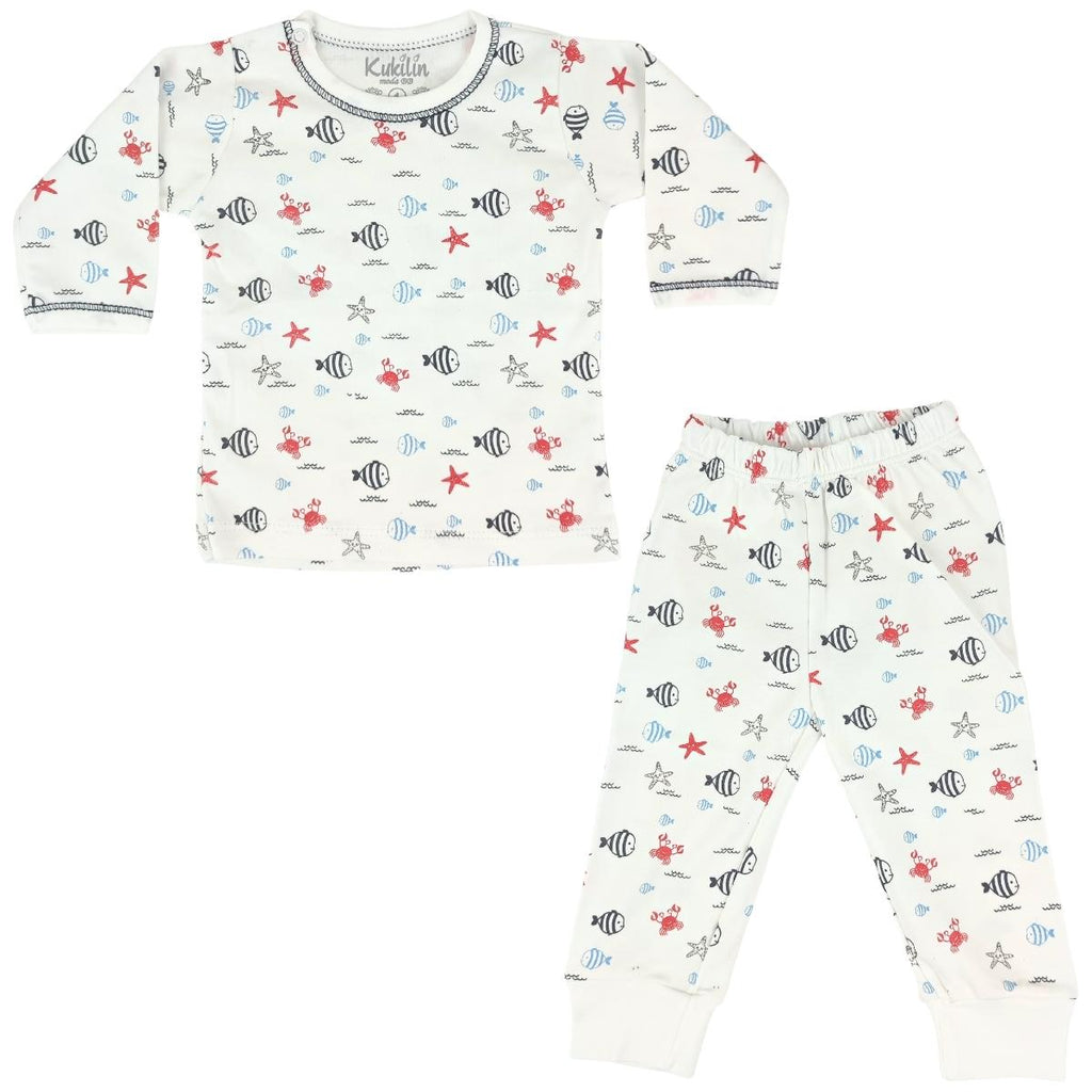Pijama Bebe Niño - Algodon - Pez Cangrejo