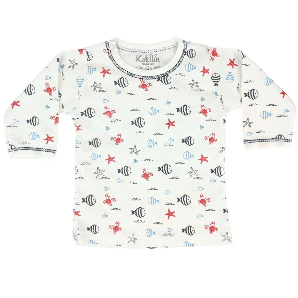 Pijama Bebe Niño - Algodon - Pez Cangrejo