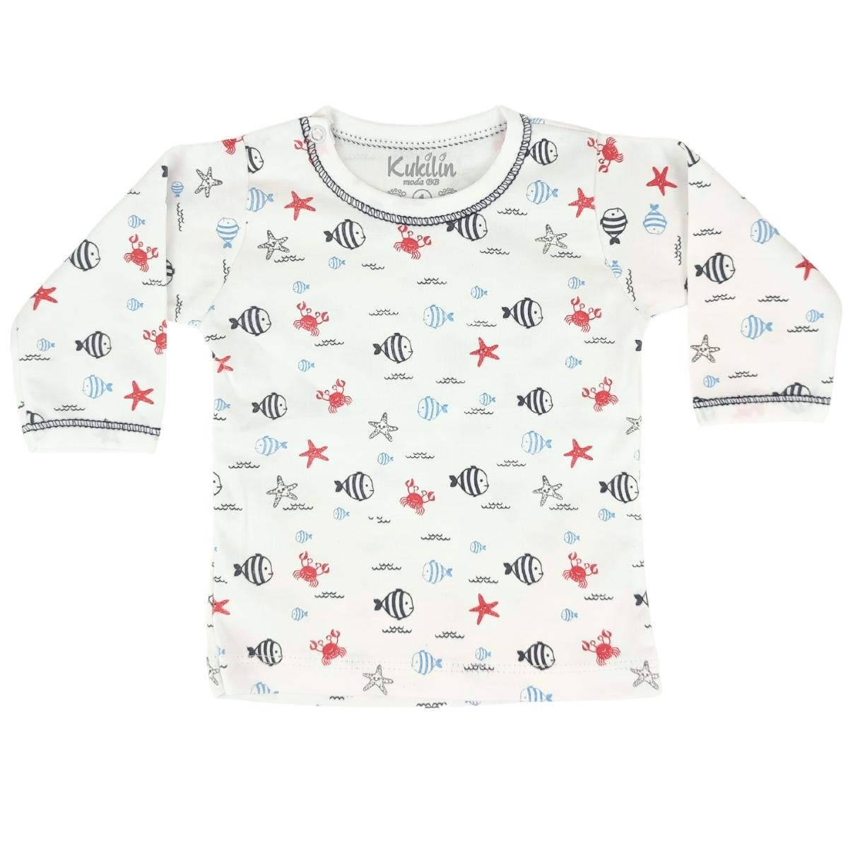 Pijama Bebe Niño - Algodon - Pez Cangrejo