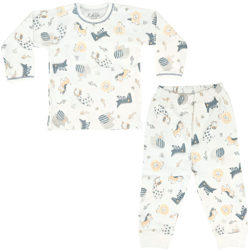 Pijama Bebe Niño - Algodon - Cebra Jirafa