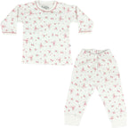 Pijama Bebe Niña - Algodon - Flores Rojas