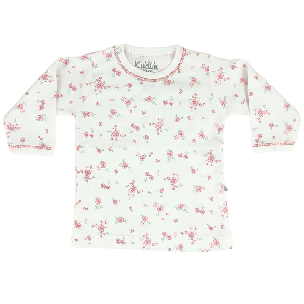 Pijama Bebe Niña - Algodon - Flores Rojas
