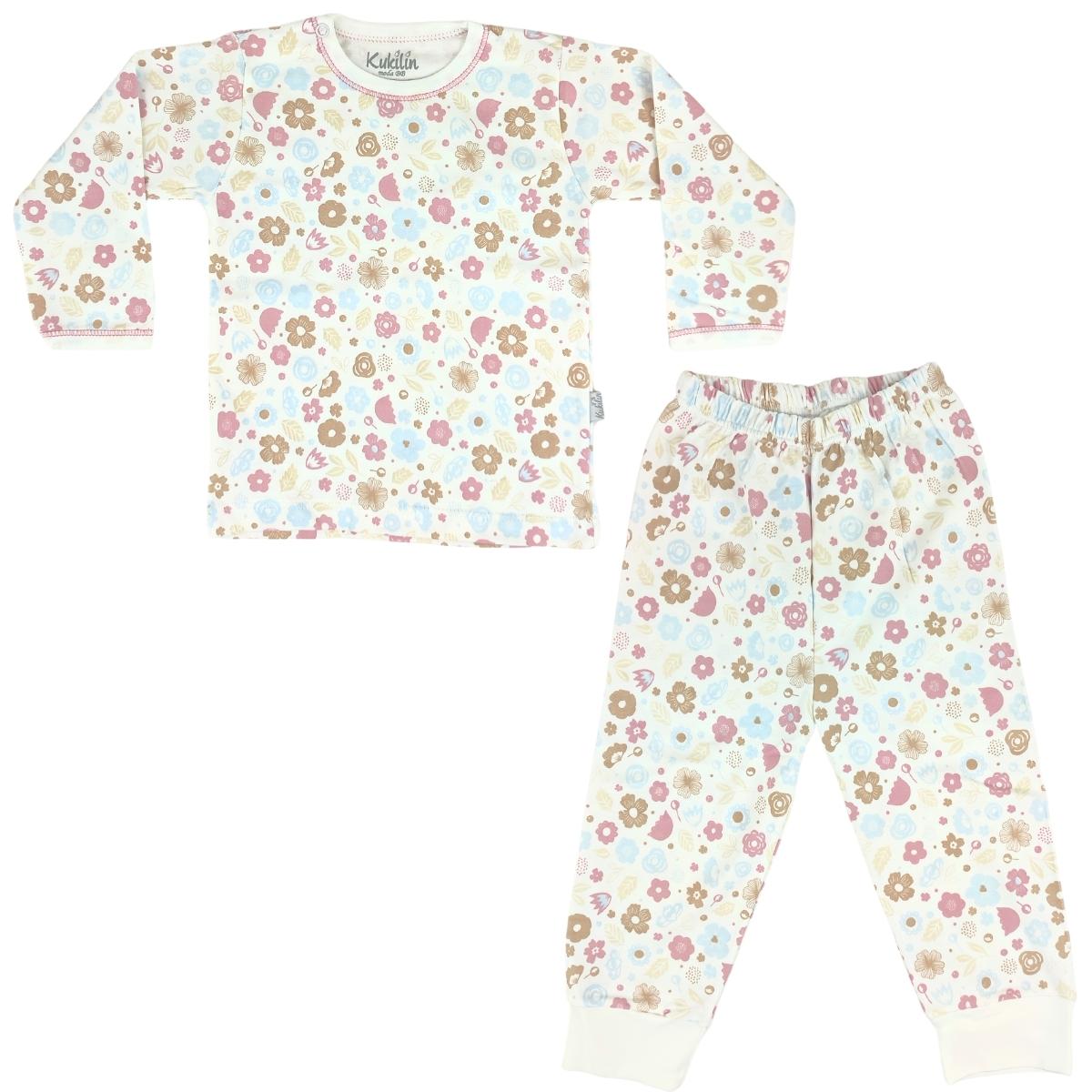 Pijama Bebe Niña - Algodon - Flores y hojas