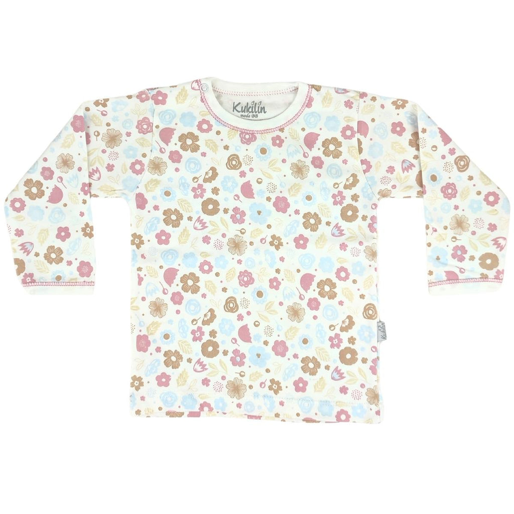 Pijama Bebe Niña - Algodon - Flores y hojas