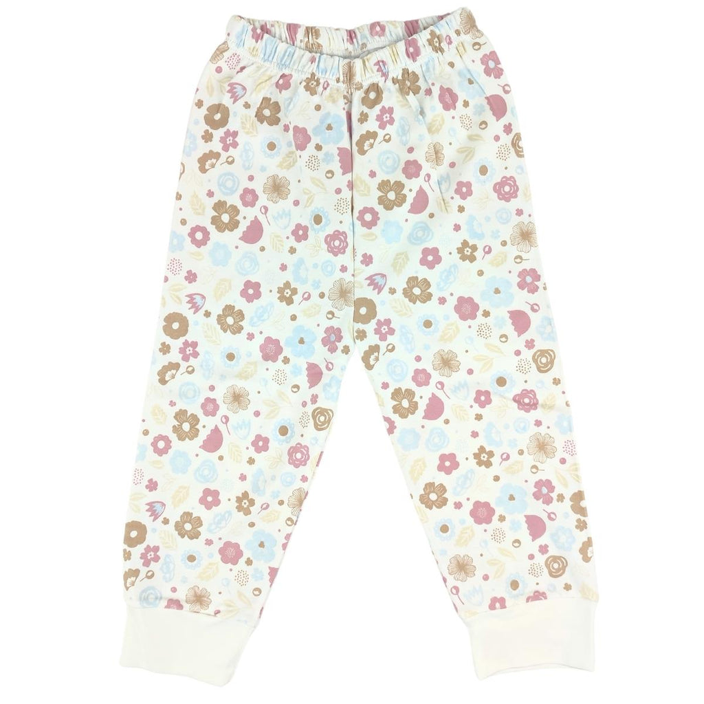 Pijama Bebe Niña - Algodon - Flores y hojas