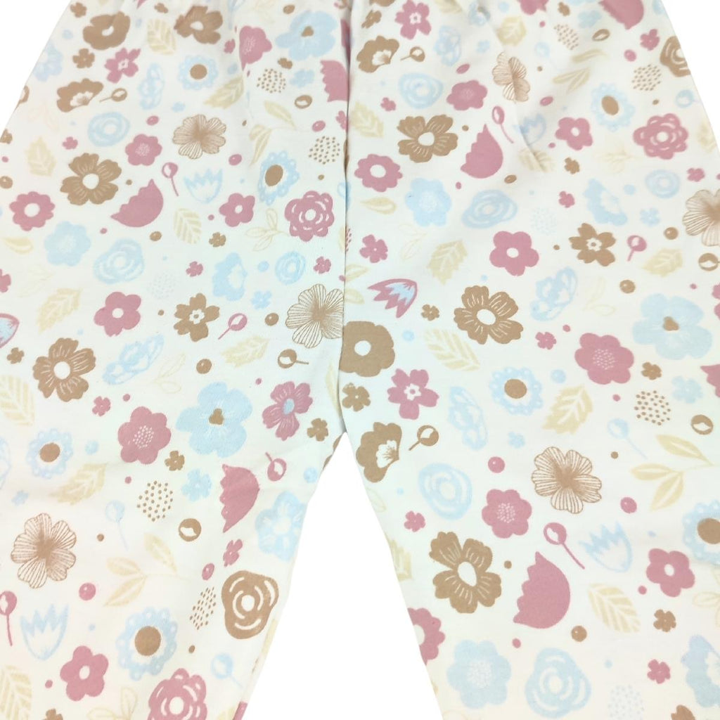 Pijama Bebe Niña - Algodon - Flores y hojas