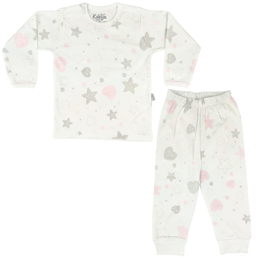 Pijama Bebe Niña - Algodon - Corazon y Estrella