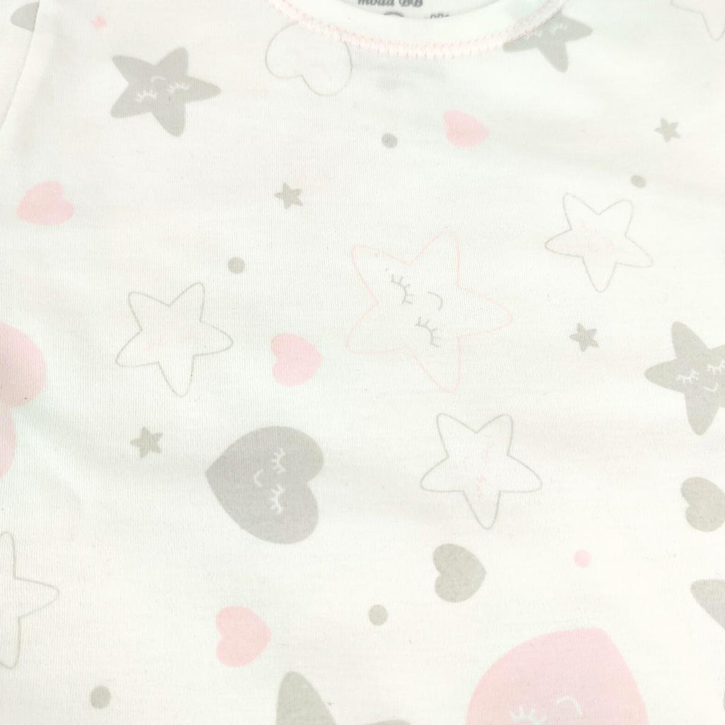 Pijama Bebe Niña - Algodon - Corazon y Estrella