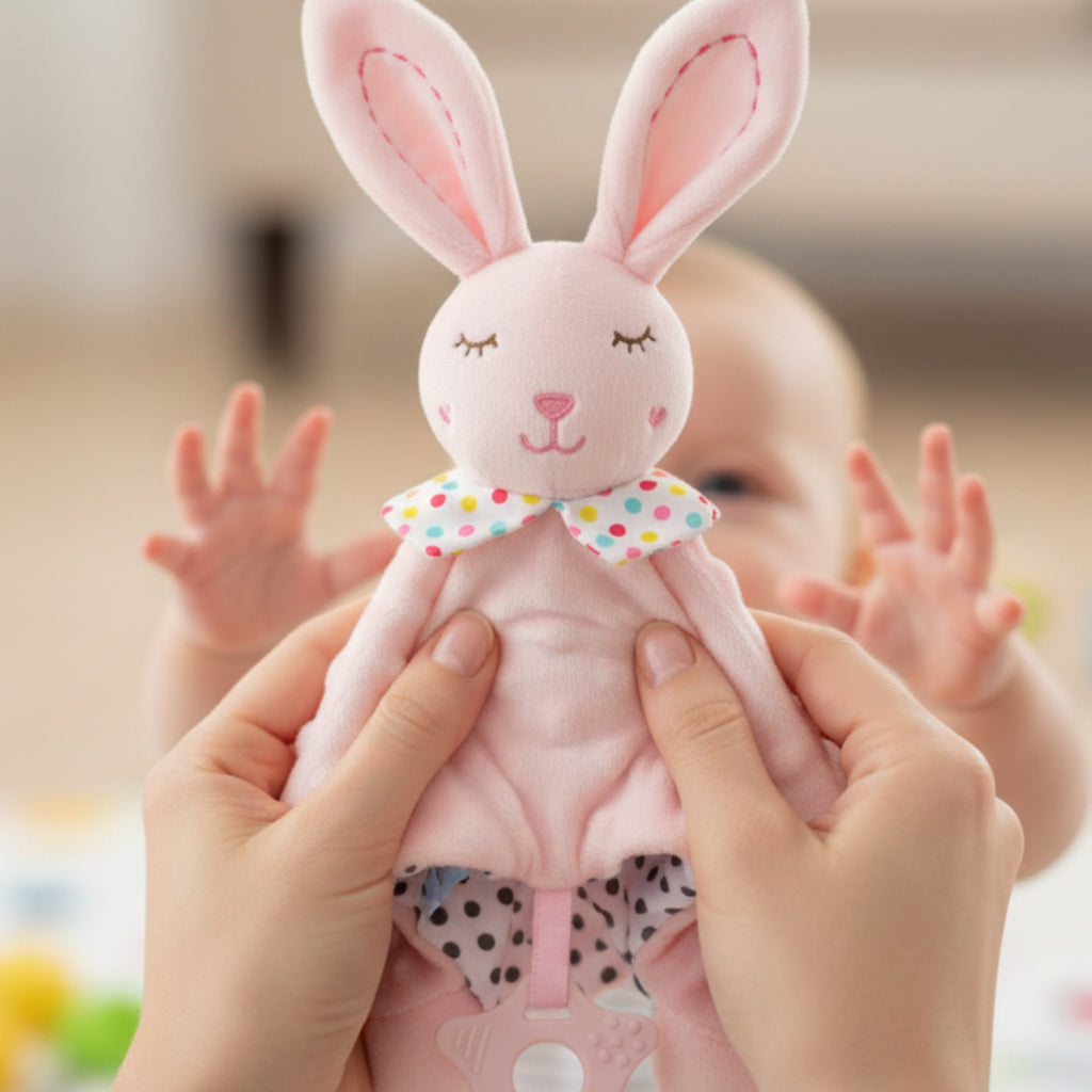 Mantita de Apego Dulce Conejito - Rosado