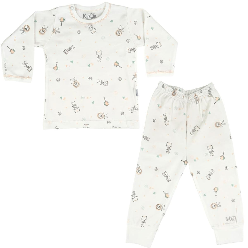 Pijama Bebe Niña - Algodon - Globo Oso Melon