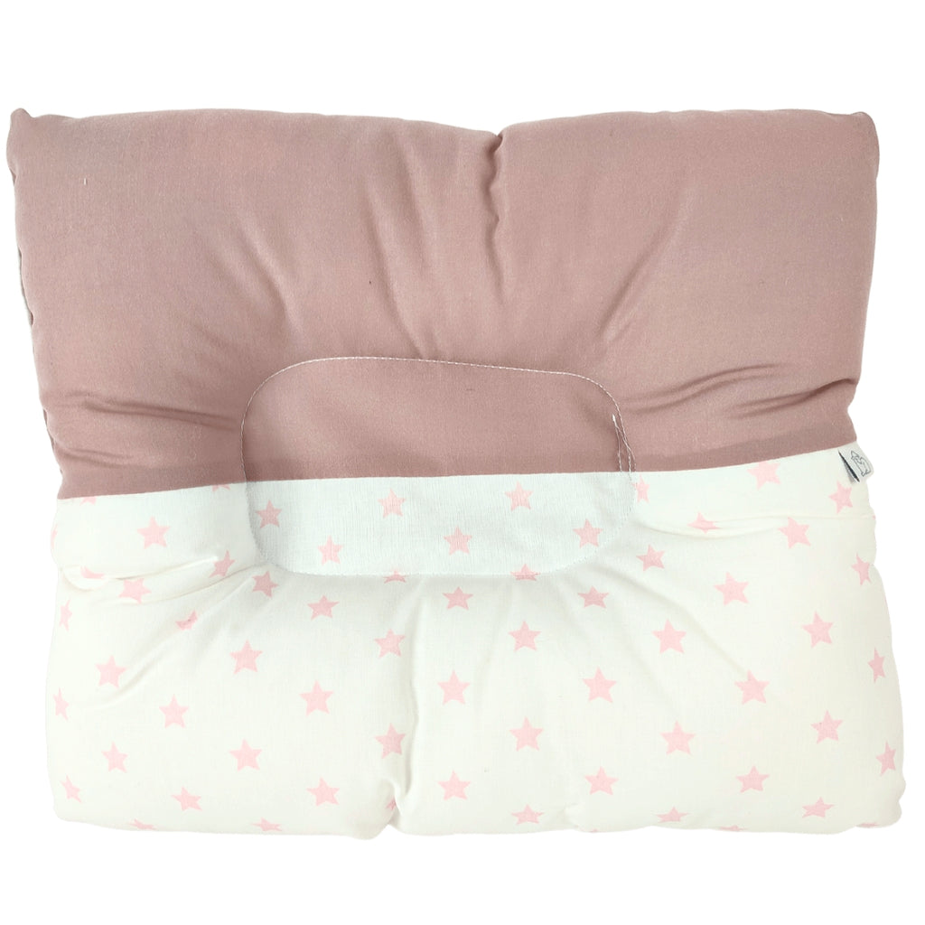 Almohada Anti Cabeza Plana Estrellitas / Palo Rosa