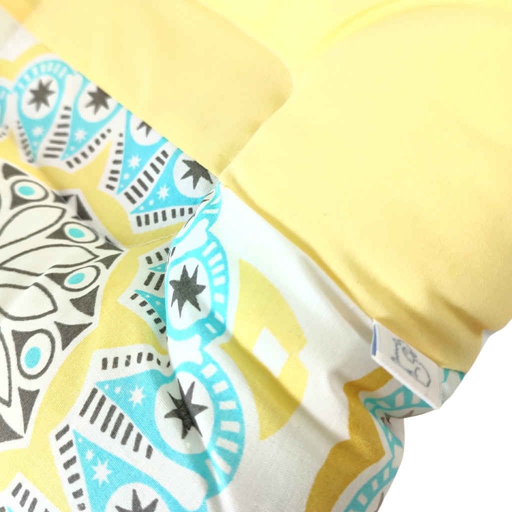 Almohada Anti Cabeza Plana Roseton / Amarillo