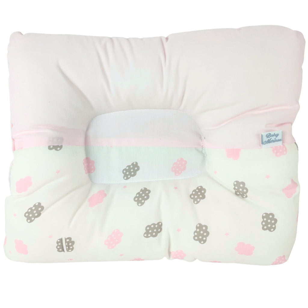 Almohada Anti Cabeza Plana Nubecitos / Rosado