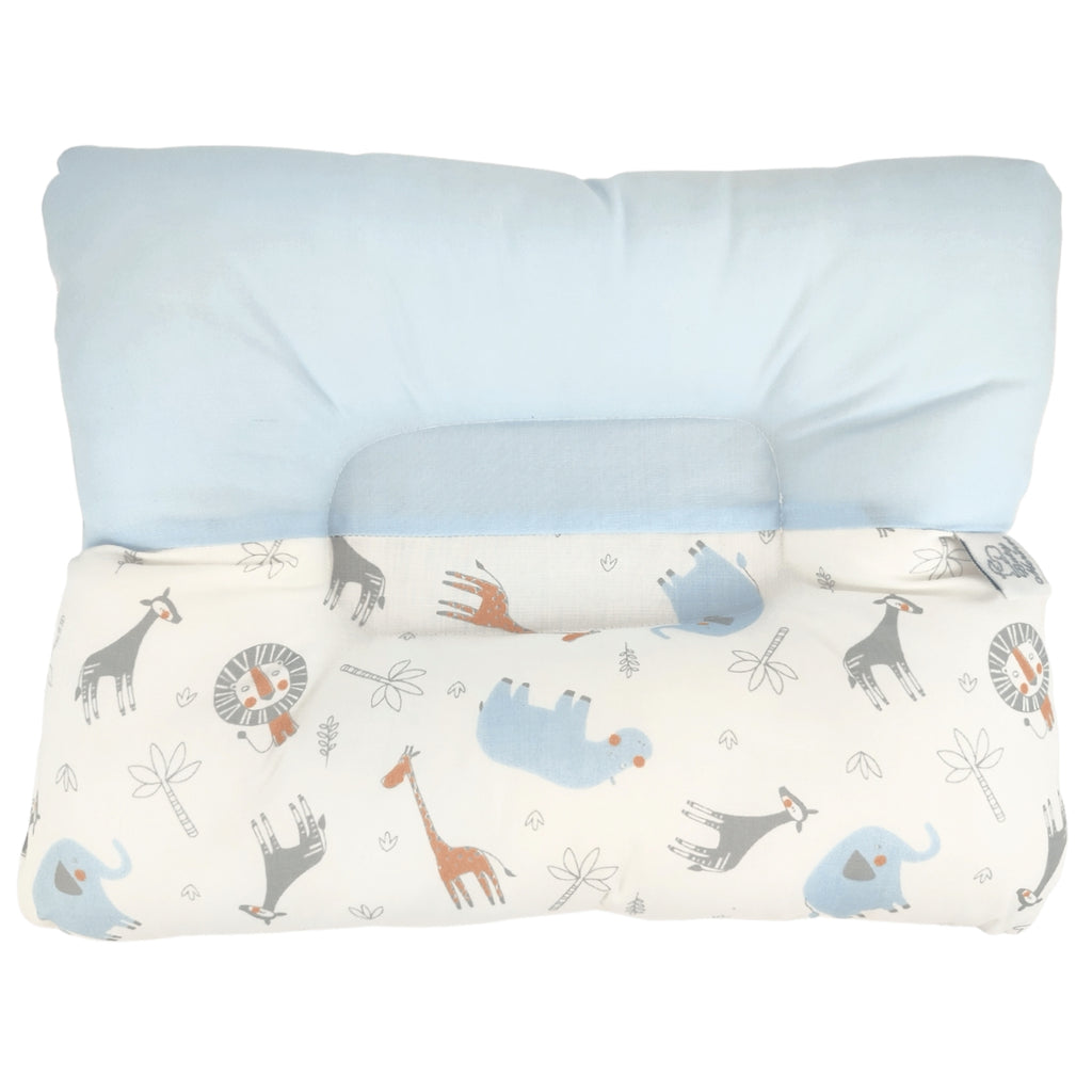 Almohada Anti Cabeza Plana Safari / Celeste
