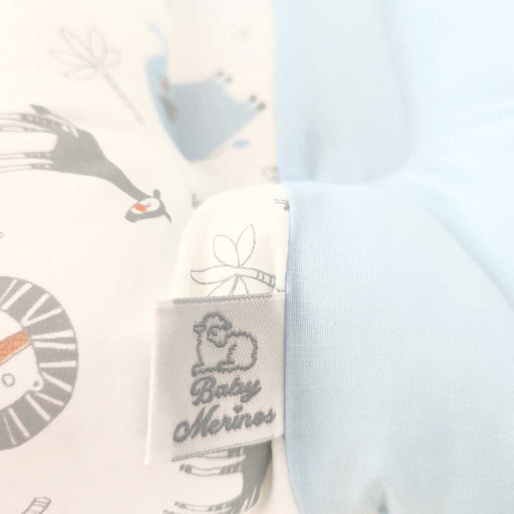 Almohada Anti Cabeza Plana Safari / Celeste