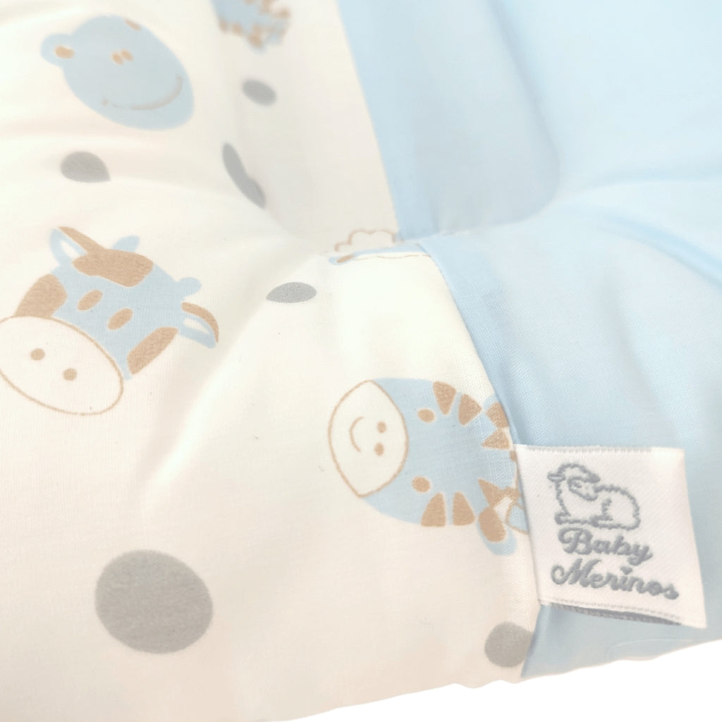 Almohada Anti Cabeza Plana Cabecitas / Celeste