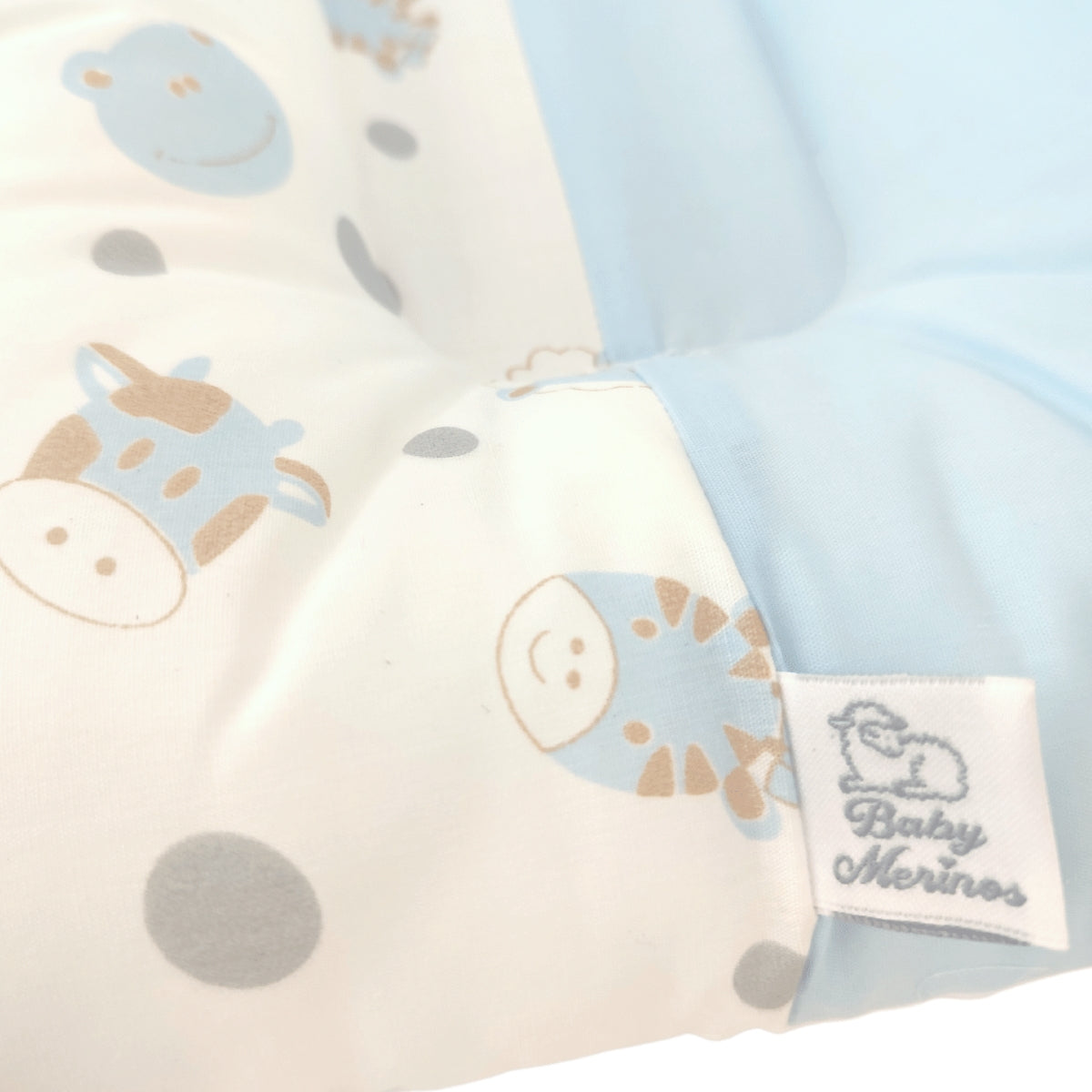 Almohada Anti Cabeza Plana Cabecitas / Celeste